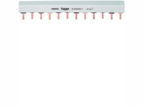 Puente de unión gris 4P 10mm2 63A 24 módulos - Hager