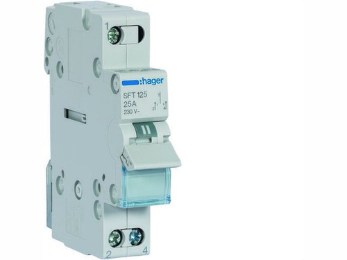 Conmutador modular Hager 1P 25A común arriba I-0-II - Hager