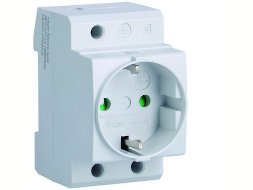 Toma de corriente Schuko 10/16A 2P+T 230V 1,5 módulos - Hager