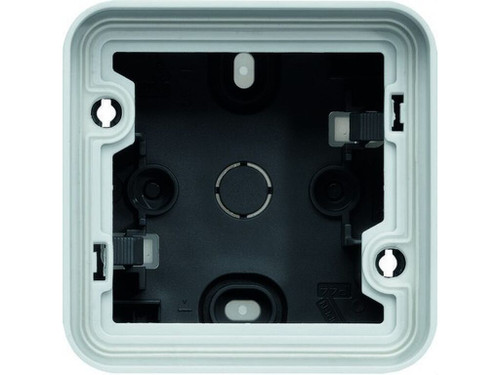Caja superficie 1 elemento (1+1 entradas) cubiko IP55 gris - Hager