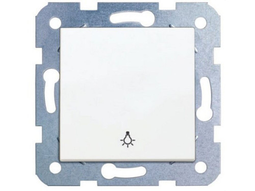 Pulsador KARRE PLUS con símbolo campana 10A 250V con tecla blanca incluida - Panasonic Viko