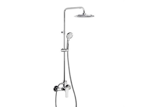 Columna ducha telescópica monomando rociador ABS de Ø240 mm Titanium cromo - Ramon Soler