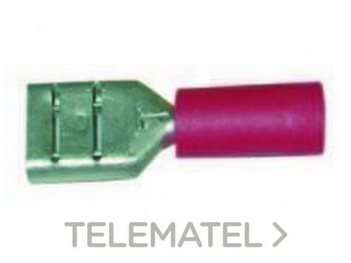 Terminal enchufable hembra Totalmente Aislado 1,5-2,5mm rojo
