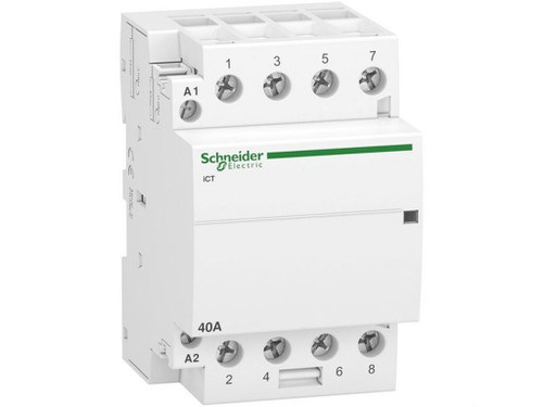 Contactor modular Acti9 iCT 40A 4NA 220/240V CA - Schneider Electric