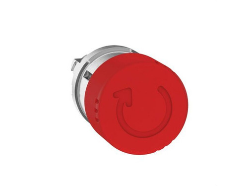 Cabeza pulsador seta 30 girar roja embellecedor metálico - Schneider Electric