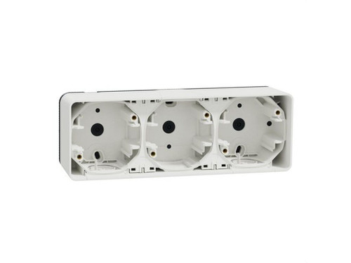 Caja Triple Superficie Horizontal de La Gama Mureva Styl Color blanco - Schneider Electric