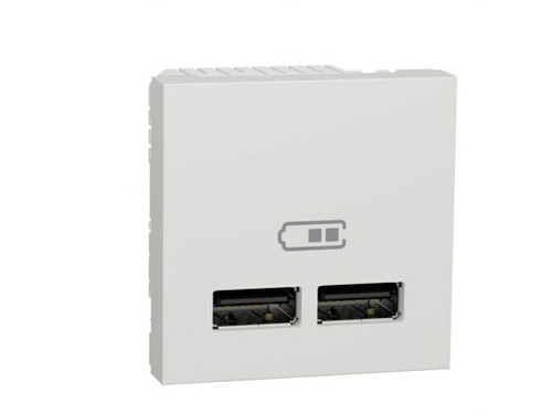 Cargador doble Usb 2.1A 2 módulos blanco Studio