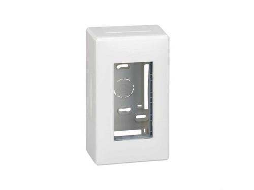 Caja pared superficie 1 elemento doble Simon 500 Cima blanco - Simon