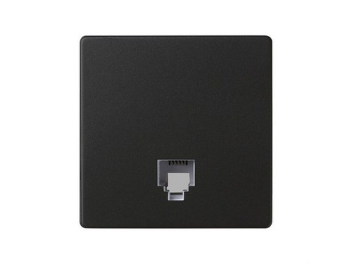 Placa tomas telefónicas RJ11+RJ12 Simon 82 Concept negro mate - Simon