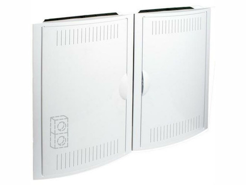 Conjunto para ICT 2 registros Con 2 bases puerta+marco blanco