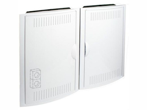 Conjunto para ICT 2 registros con 2 bases puerta+marco blanco - Solera