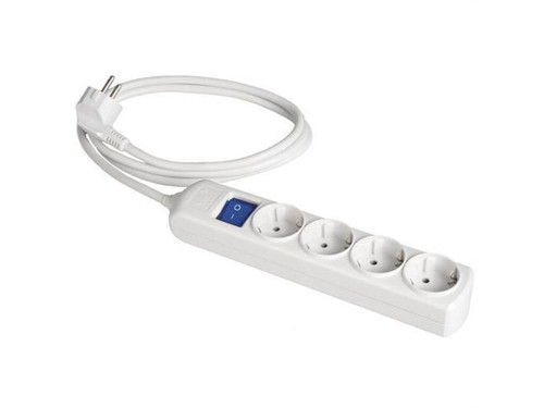 Prolongador de 4 bases 2P+T 16A 250V con interruptor - Solera