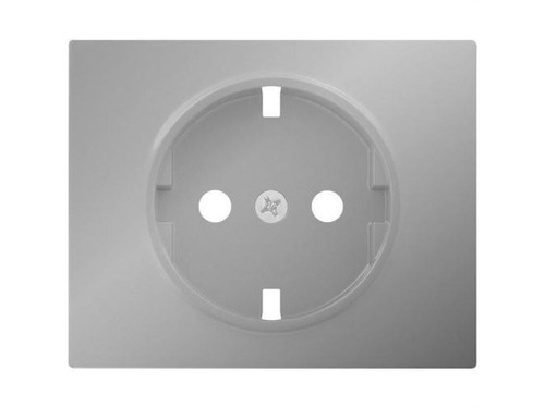 Tapa base enchufe seguridad serie Iris aluminio mercurio - BJC