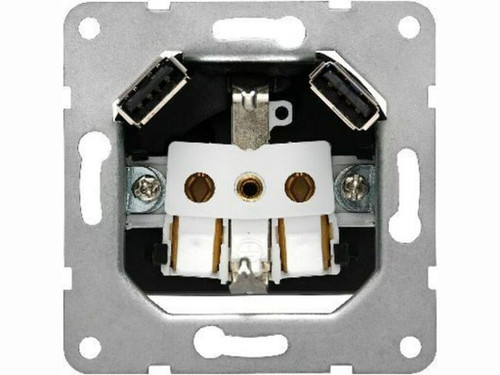 Base enchufe 2P+Tt +2 Usb Iris