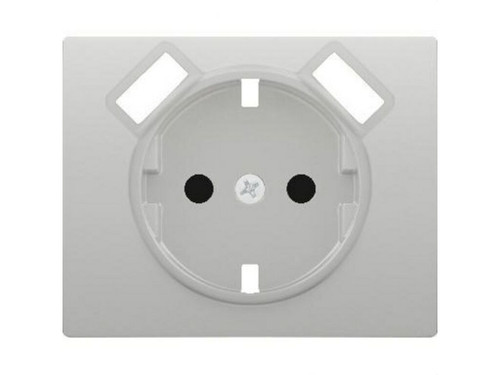 Tapa base enchufe seg.+2 Usb aluminio mercurio Iris