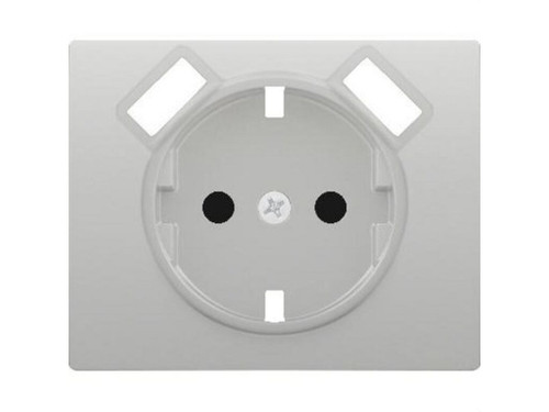Tapa base enchufe seguridad 2 USB A serie Iris Aluminio Mercurio (Descatalogado) - BJC