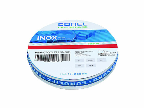 Caja discos 125X1 inox 10 unidades - Conel
