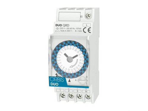 Interruptor Horario Duo Qrd 2M 230V 24 H batería Intercambiable reserva - Nofer - Orbis