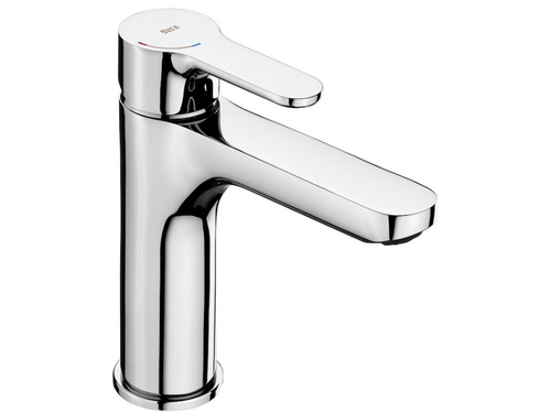 Grifo de lavabo monomando caño Mezzo con cuerpo liso cromo L20 - Roca