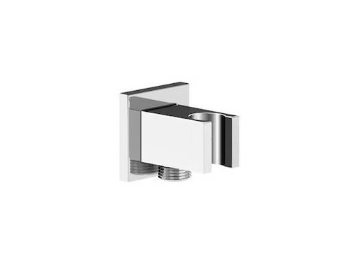 Toma de agua con soporte de forma cuadrada con acabado cromado Aqua Square - Roca