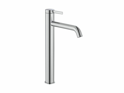 Mezclador caño alto para lavabo Ona cuerpo liso con aireador y válvula click clack cromado