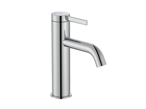 Mezclador para lavabo Ona cuerpo liso con aireador y válvula click clack cromado - Roca