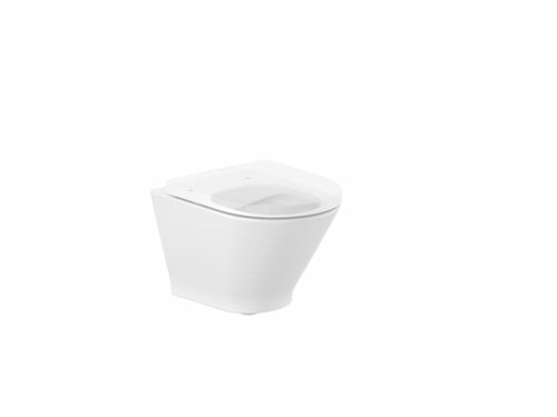 Taza Suspendida Compacta Rimless The Gap Round blanco - Roca