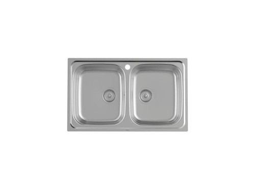 Fregadero 2 Cubeta Inox VICTORIA 800x490mm - Roca