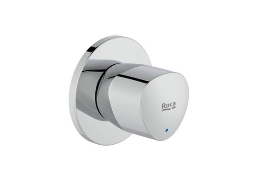 Llave de paso recto 3/4â€ con indice de agua fría (índice azul) Brava - Roca