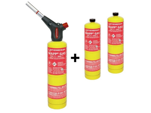 Soplete Powerfire + 3 botellas Gas Mapp P02548116 - Rothenberger