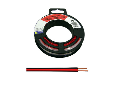 Carrete 10 mt cable Audio 2X0.75 rojo/negro - Rubilec