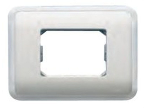 Placa 3 módulos estrecho Rehabitat blanco - BJC