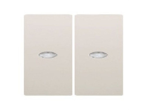 Tecla doble simple con Difusor serie Iris blanco - BJC