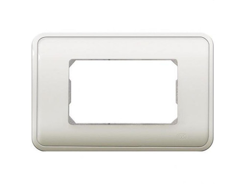 Placa 4 módulos estrechos Rehabitat blanco - BJC
