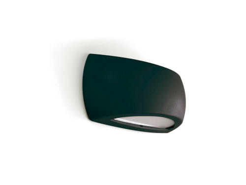 Aplique Calm E27 negro Resina Metacrilato Ip66 - Dopo
