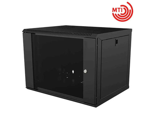Mural 19 "Mcb 12U A-600 F600 cristal laterales abatib negro - Mti