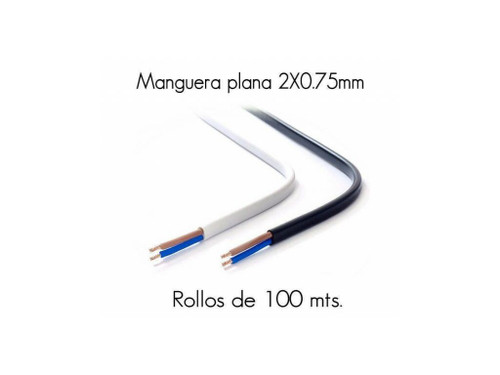 Manguera Plana 2X0,75 blanca H03Vvh2-F - Gescable
