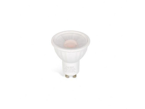 Lámpara efecto dicroica 220V 7W 60° 2700K GU10 regulable blanca - Led Bay