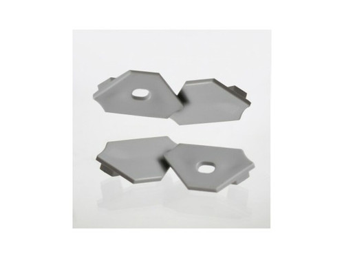 Tapa Final Recessed Line 15 con Agujero gris - Luxlight