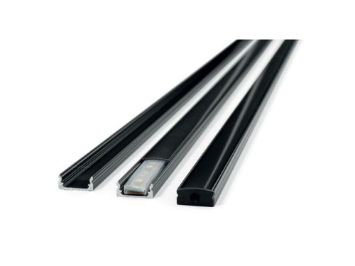 Perfil aluminio tira Led line 7 negro - Luxlight
