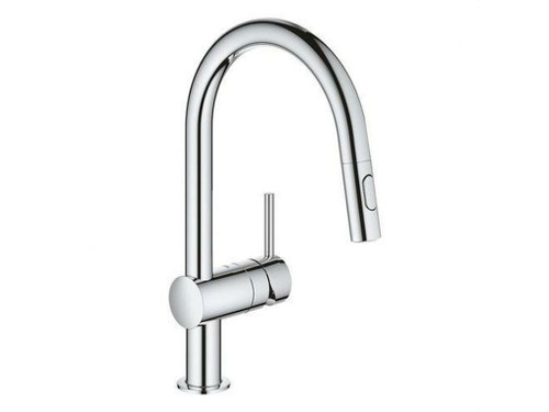 Monomando fregadero Minta caño C extraíble cromo mate - Grohe