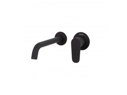 Monomando lavabo empotrado ALEXIA S2 con caño de 24cm 2 florones negro mate - Ramon Soler