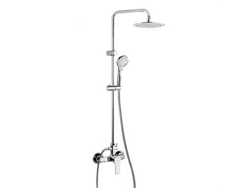 Columna de Ducha Fija Monomando Cromada Rociador Titanium cromo (1838S+T101+Idh1/2+Rp230+2876Bt+1125C) - Ramon Soler