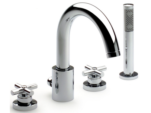 Grifería mezclador repisa baño LOFT cromo - Roca