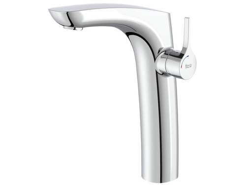 Mezclador lavabo caño alto desagüe automático INSIGNIA válvula Click-Clack cromo - Roca