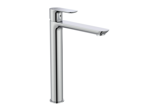 Grifo de lavabo monomando con caño alto y cuerpo liso cromado Cala - Roca
