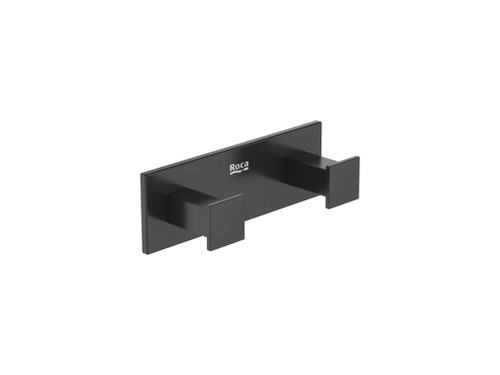 Percha doble HOTELS SQUARE negro mate - Roca