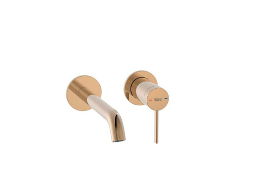 Mezclador Monomando Empotrable para Lavabo Ona Everlux Oro Rosado - Roca