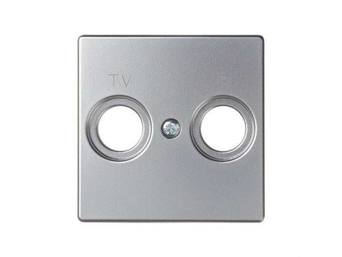 Tapa SIMON 82 toma R-TV aluminio - Simon