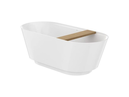 Bañera Tura Stonex 1700X750 blanco Tira Led desagüe Click Clack Bandeja Madera - Roca
